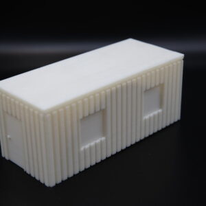3D-geprinte container op schaal 1:50