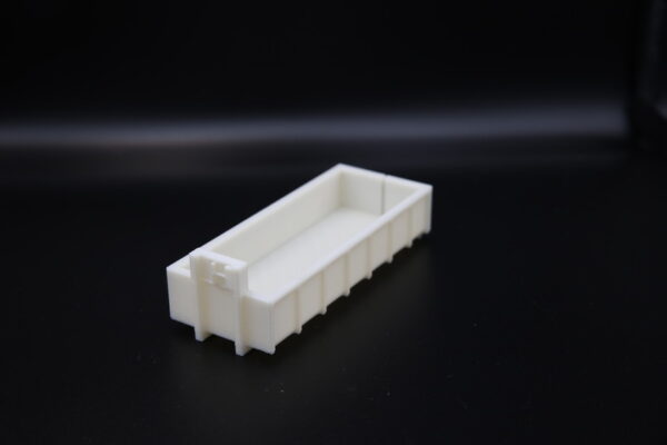 3D-geprinte container van het type TPZ 10 m3 op schaal