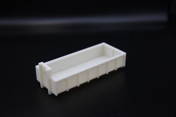 3D-geprinte container van het type TPZ 10 m3 op schaal