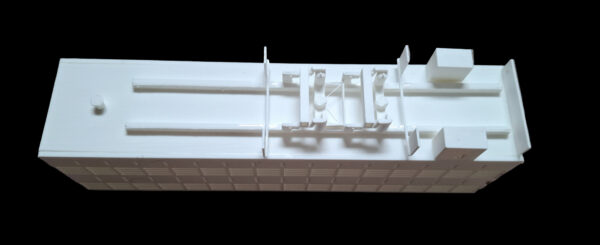 3D-model van een Veetrailer Van Rijssel 10,8 uit 1978, onderaanzicht