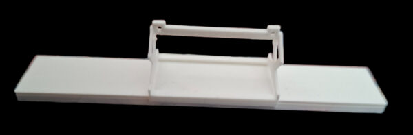 3D-geprinte Vloerenklem klein, voorkant, gedetailleerd model voor modelbouw.