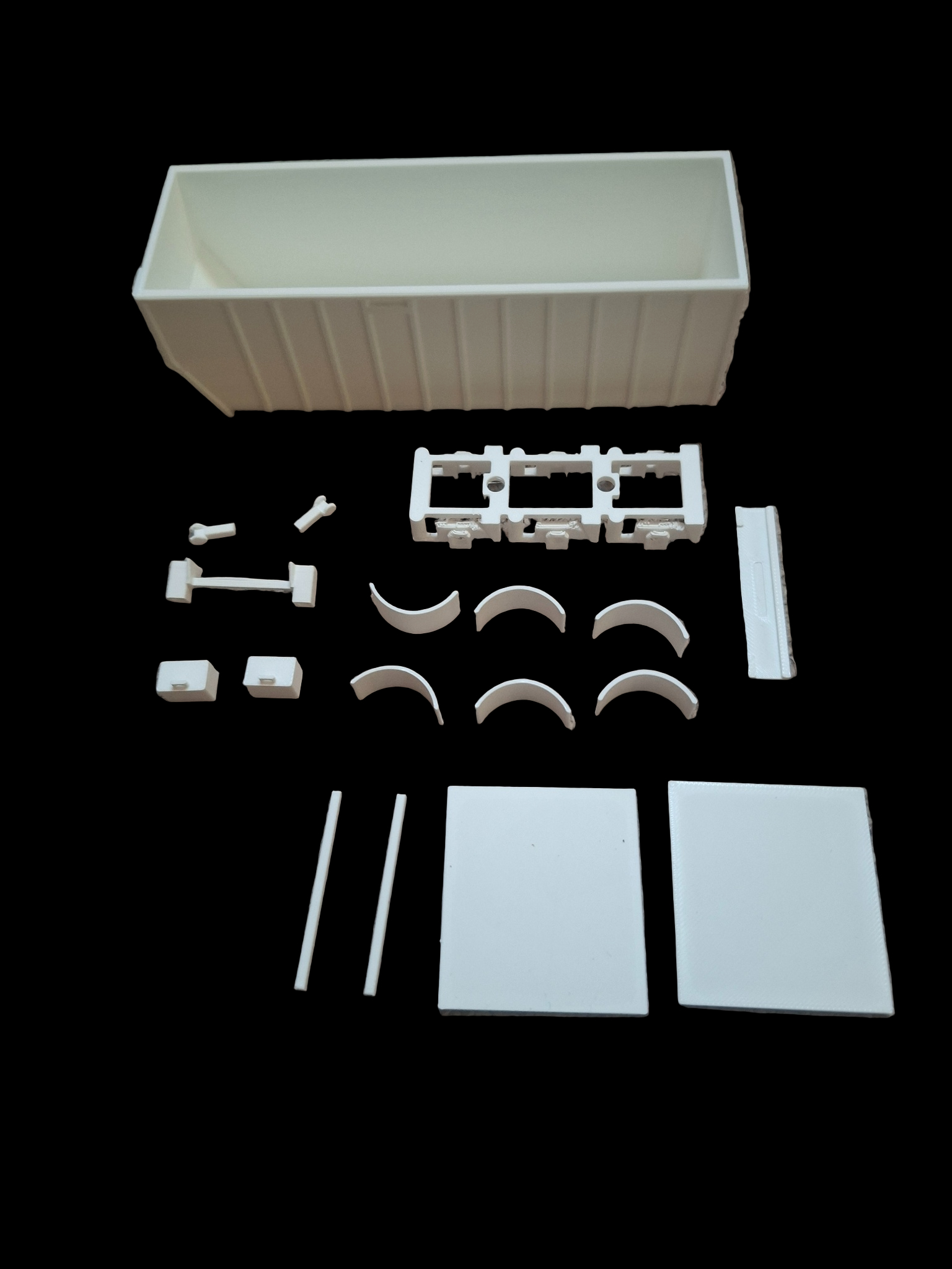 3D-geprinte bagger bak voor modelbouw en diorama’s Losse onderdelen