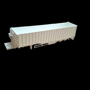 3D-geprinte Lag Kipper 56m³ schaal 1:87 en schaal 1:50 modelbouw, Zijkant en Voorkant