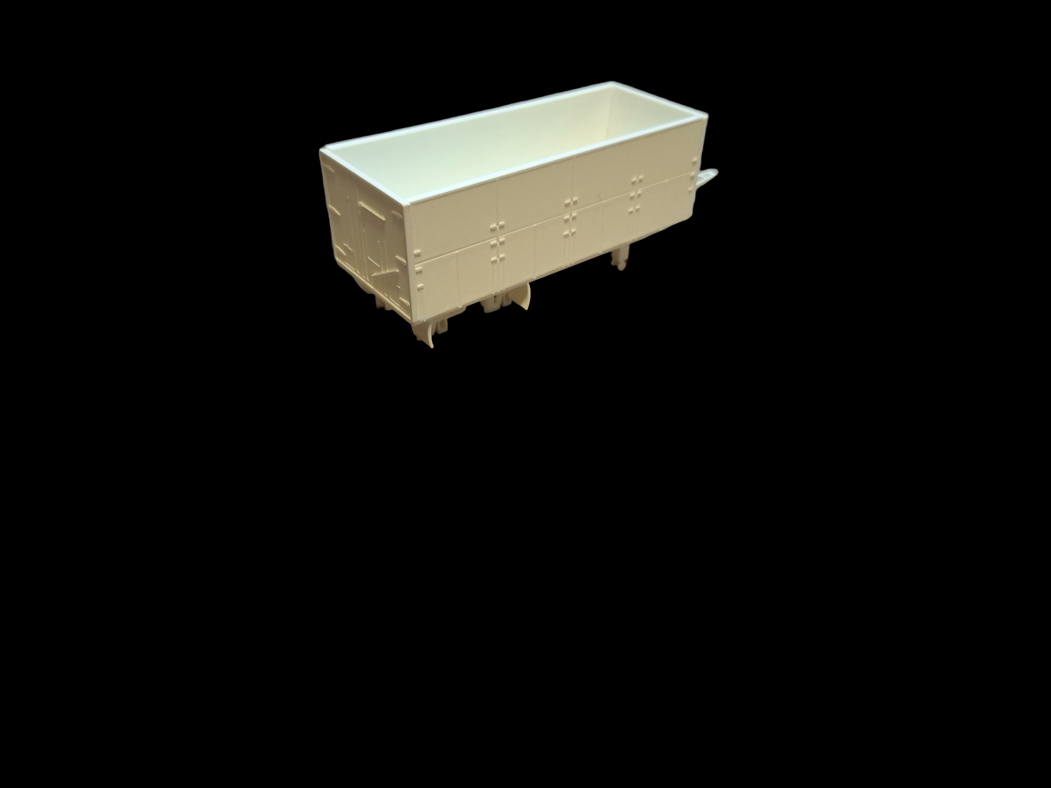 3D-geprinte motorwagen aanhanger voor modelbouw en diorama’s