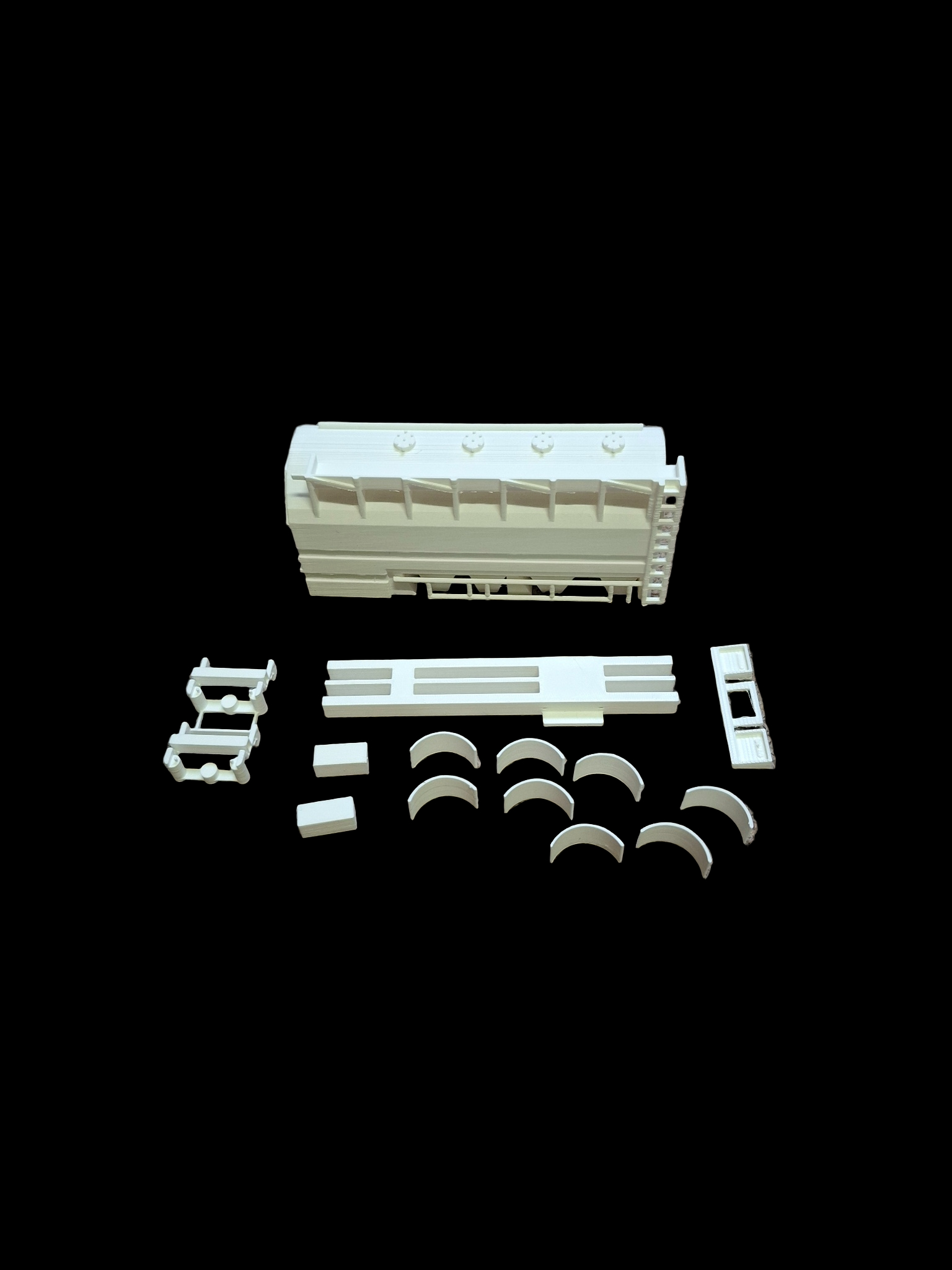 3D-geprinte Ova Bulk Trailer voor modelbouw en diorama’s Losse onderdelen