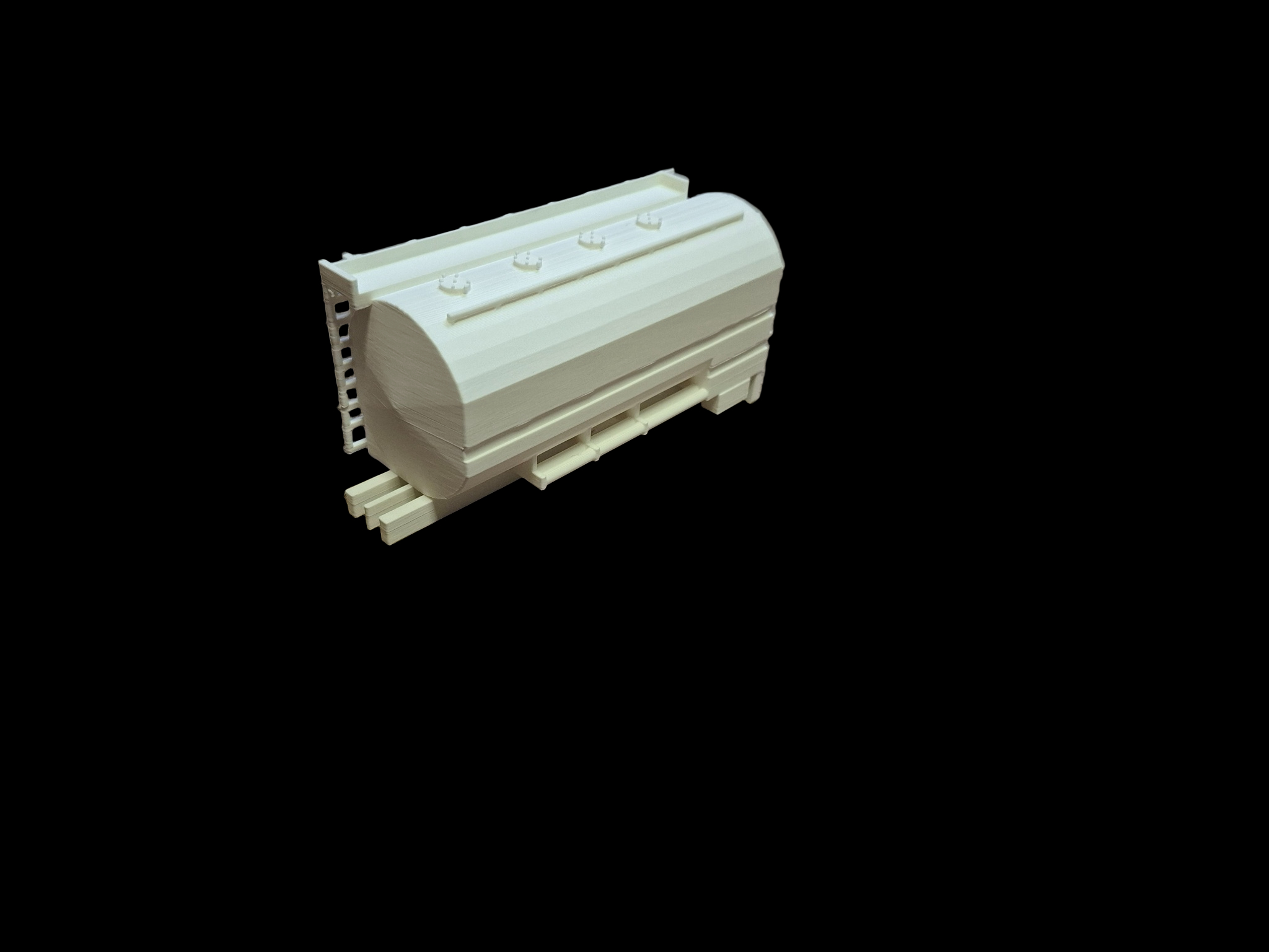 3D-geprinte Ova Bulk Trailer voor modelbouw en diorama’s Voorkant en Zijkant