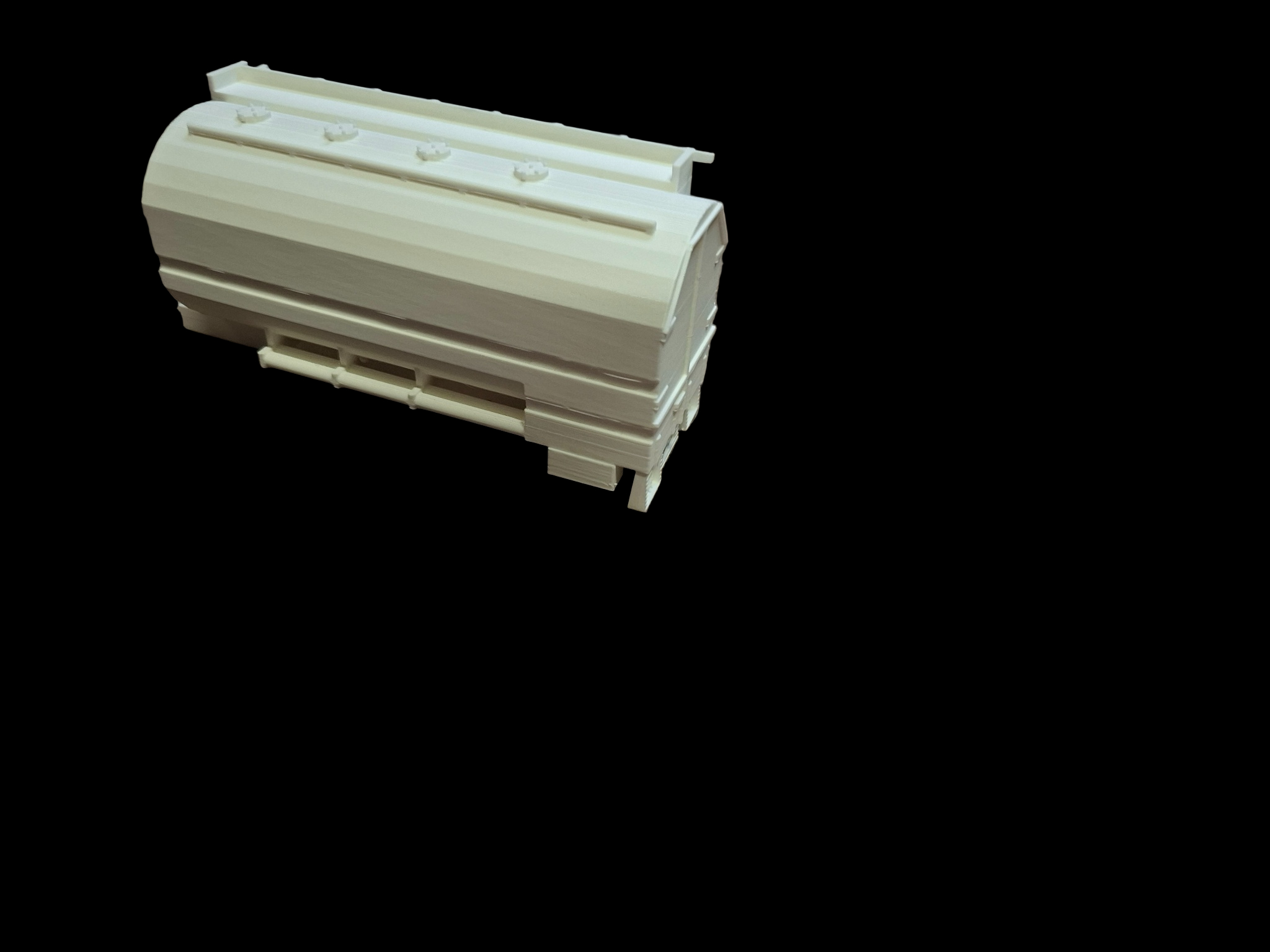 3D-geprinte Ova Bulk Trailer voor modelbouw en diorama’s Zijkant