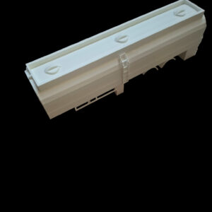 3D-geprinte tankwagen groot en klein met 3 of 4 deksels voor modelbouw Bovenkant