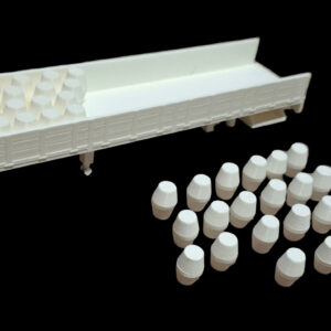 Biertrailer schaalmodel 3D geprint met vaten