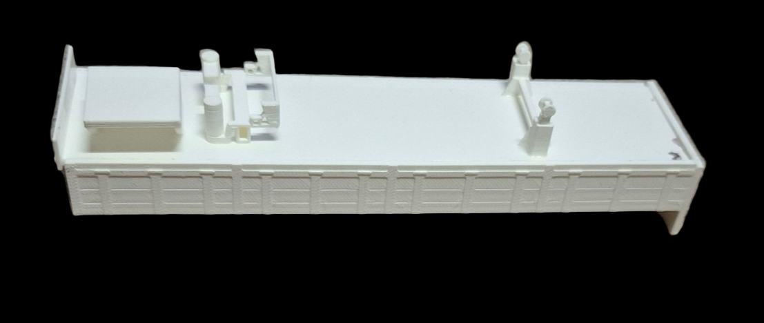 Biertrailer schaalmodel 3D geprint onderkant