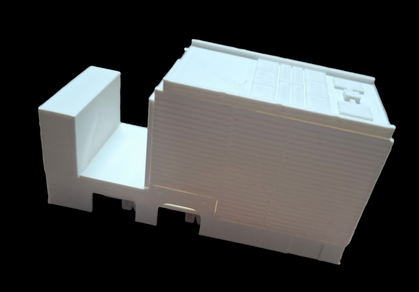 Brandweer trailer schaalmodel 3D geprint zijkant