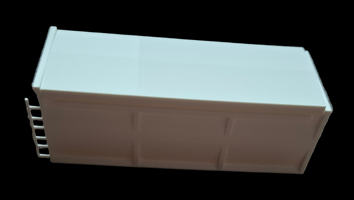 Container 130x50x43 totaal zijkant voor modelbouw en diorama