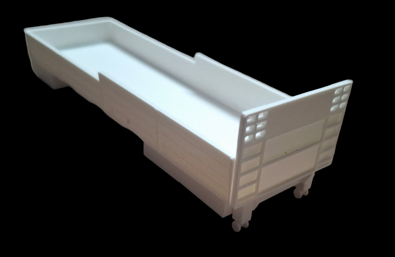 Laadbak 8 meter schaalmodel 3D geprint voorkant