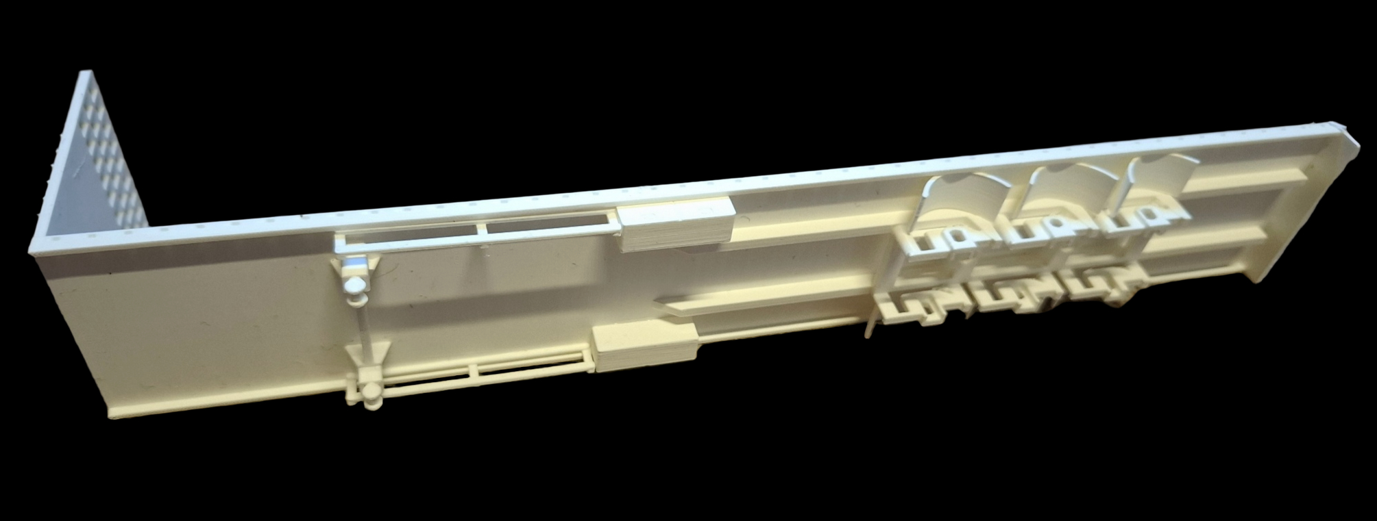 Mega Trailer Extended schaalmodel 3D geprint onderkant