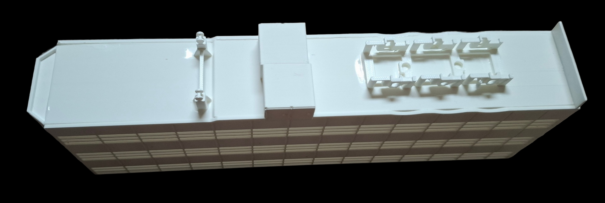Pacto veetrailer schaalmodel 3D geprint onderkant